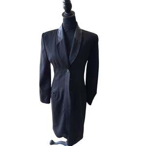 Vintage PSI by Alvin Hall Wool Coat – Black Long Jacket – Women’s 6